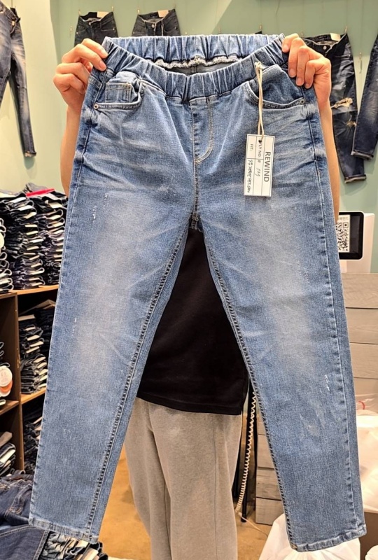 韓 口袋XX眼睛合身牛仔褲 size