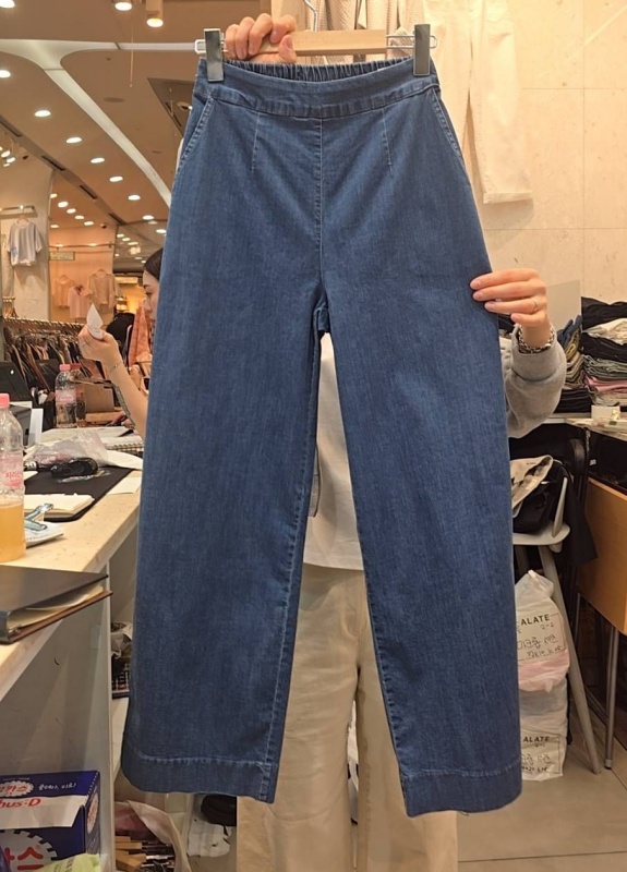韓 斜口袋牛仔褲 size