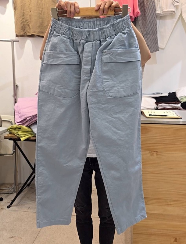 韓 前大口袋棉質休閒褲 3色 size