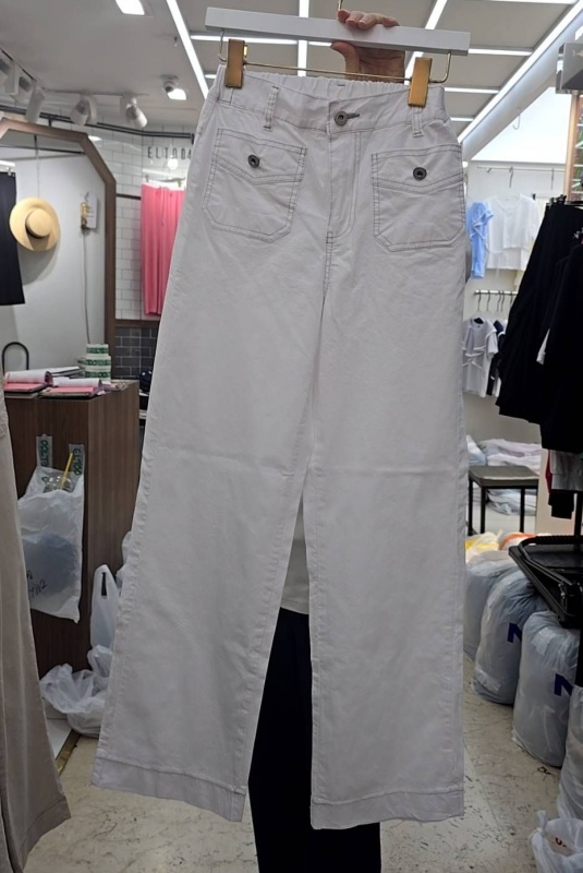 韓 前小口袋長褲 3色 size