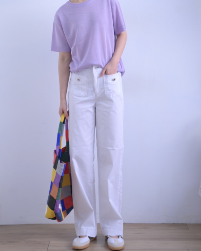 韓 前小口袋長褲 3色 size