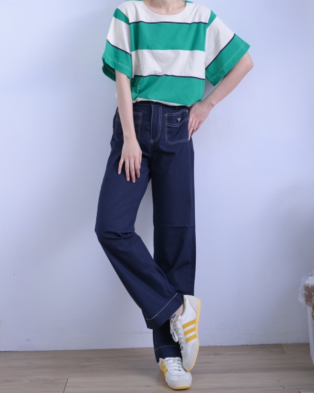 韓 前小口袋長褲 3色 size