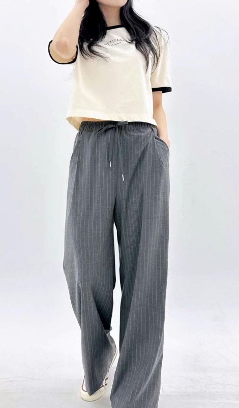 韓 直條文小直筒褲 2色 size