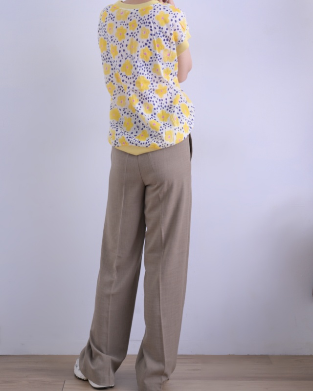 韓 後腰鬆緊小直筒長褲 3色 size