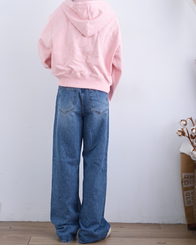 韓 中直筒牛仔褲 size