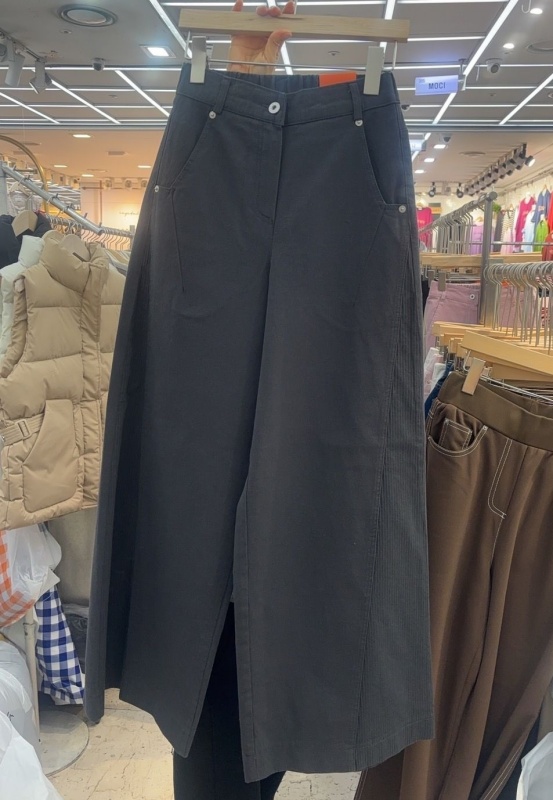 韓 側條文大寬褲 3色 size