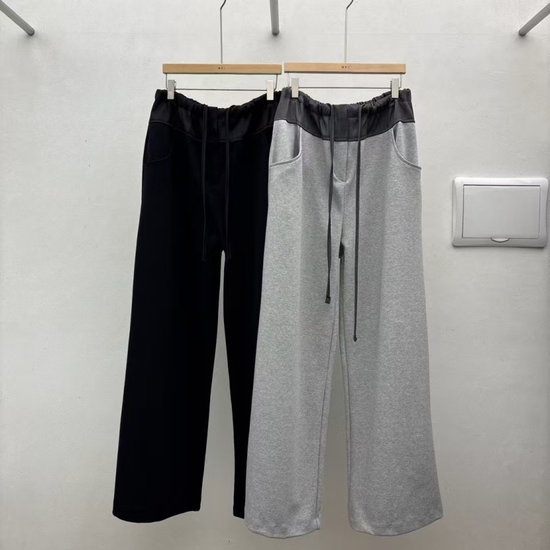 韓 黑褲頭綁帶寬褲 2色 size