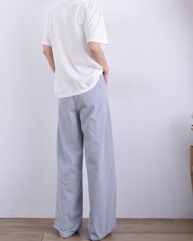 韓 小弧度綁帶寬褲 2色 size