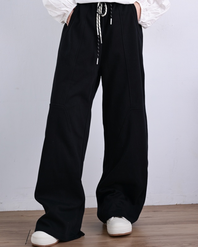 韓 雙綁帶棉質休閒褲 3色 size