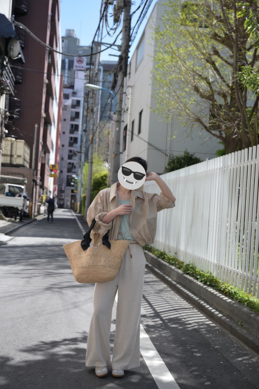 韓 綁帶棉麻寬褲 2色 size
