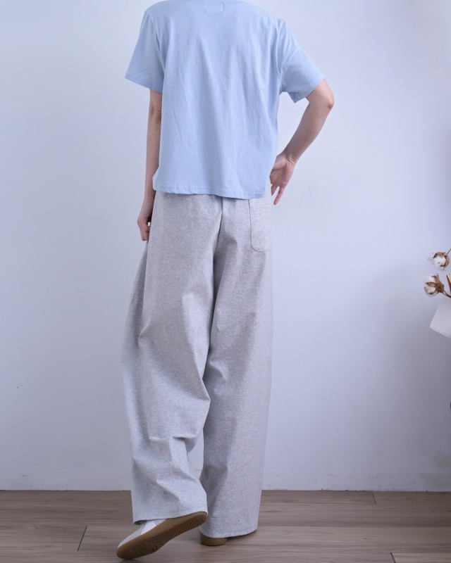 韓 輕薄腰配色小寬褲 3色 size