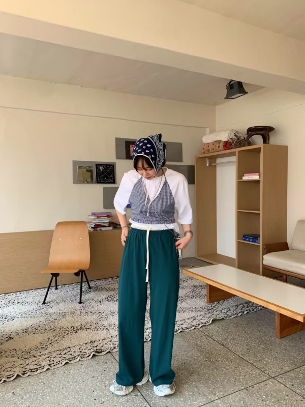 韓 配色腰頭休閒褲 3色