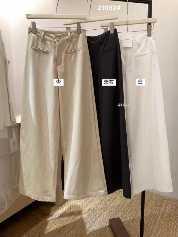 韓 低調弧度寬褲 3色 size