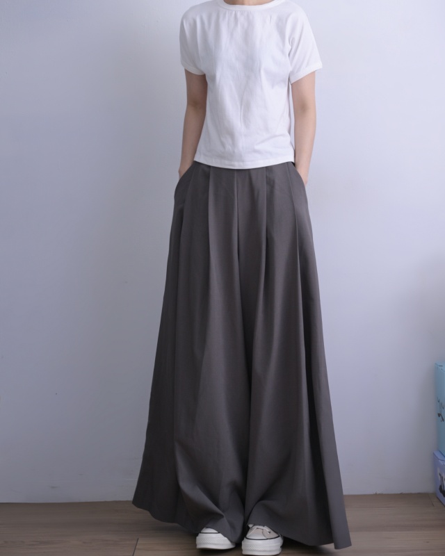 韓 假腰帶打折寬褲 3色 size