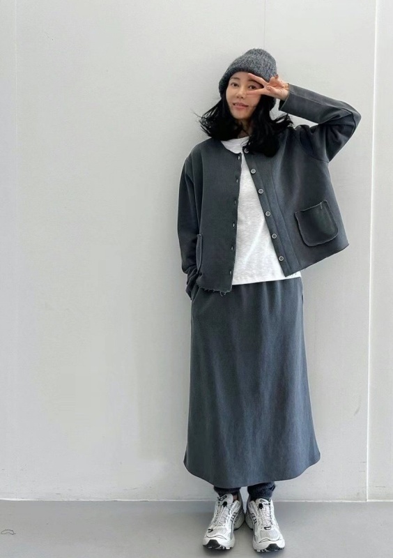 韓 綁帶棉質長裙 2色 size