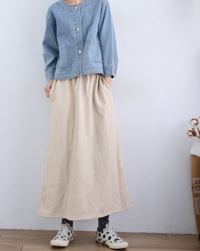 韓 綁帶棉質長裙 2色 size