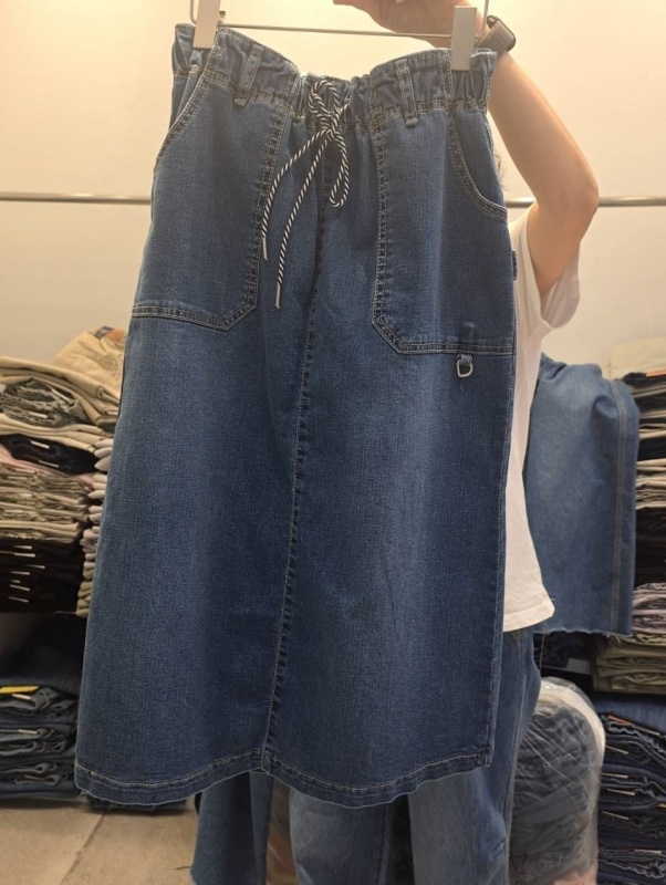 韓 小環綁帶牛仔裙 size