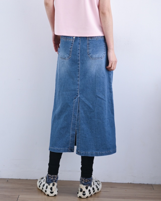 韓 小環綁帶牛仔裙 size
