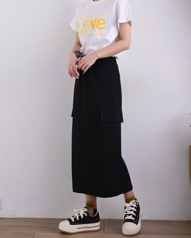 韓 綁帶側口袋裙 2色 size