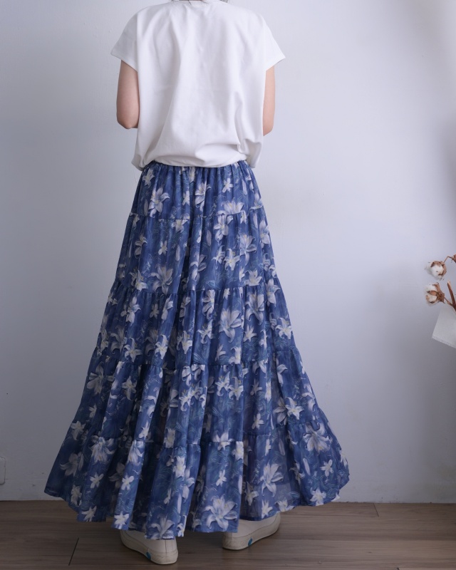 韓 白花花長裙 size
