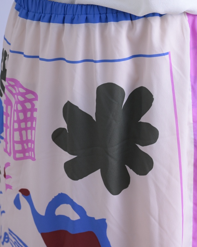 韓 可愛印花長裙 2色 size