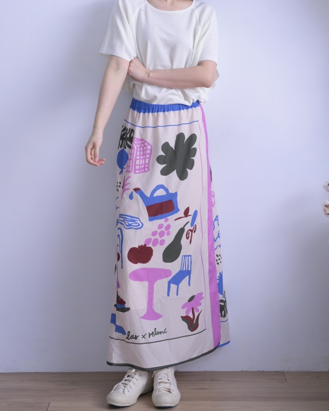 韓 可愛印花長裙 2色 size