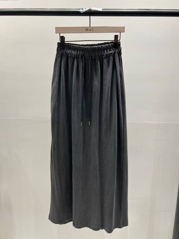韓 後開岔綁帶長裙 2色 size