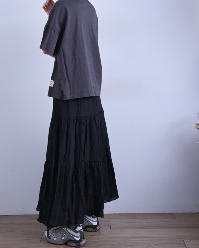 韓 素色蛋糕長裙 4色 size