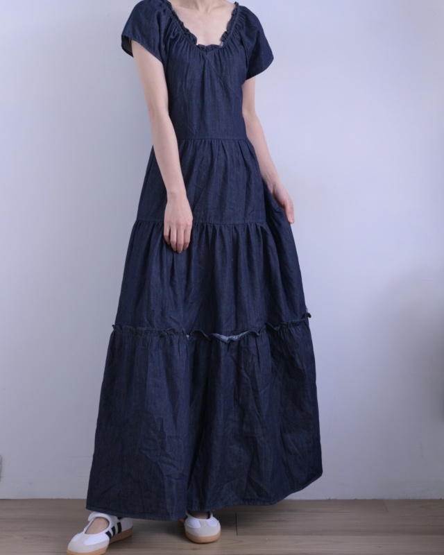 韓 V領蛋糕長洋 size