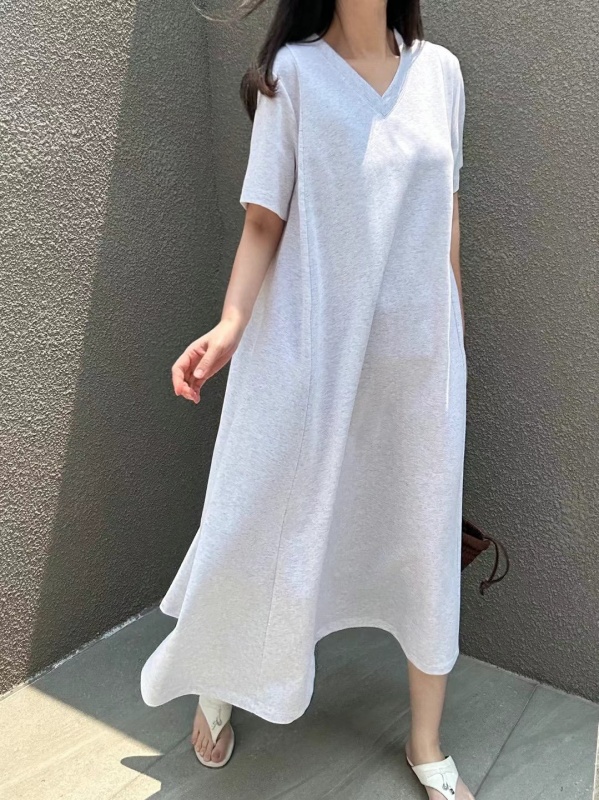 韓 V領素色長洋 3色