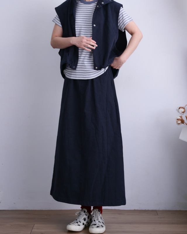 韓 連帽背心+長裙套裝 2色 size