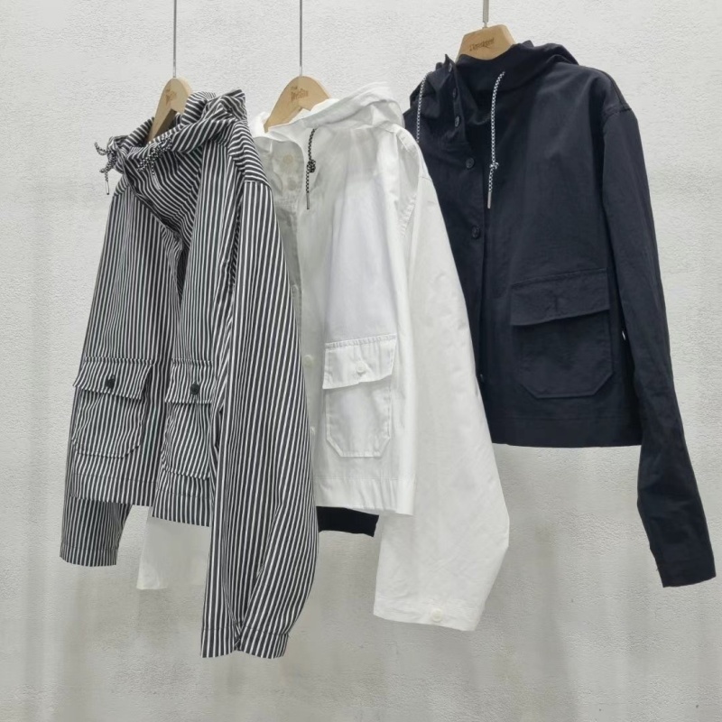 韓 前口袋拉鍊短版連帽外套 3色 size