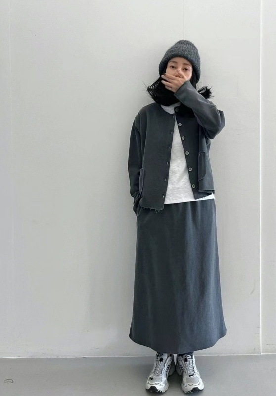 韓 衣襬鬚鬚小釦外套 2色 size