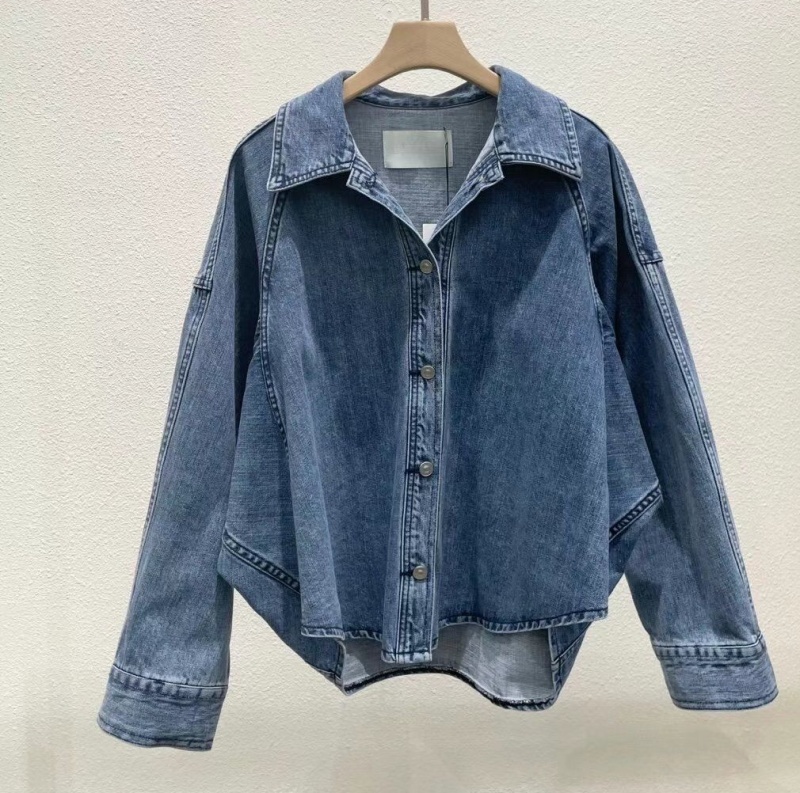 韓 背剪接牛仔外套 size