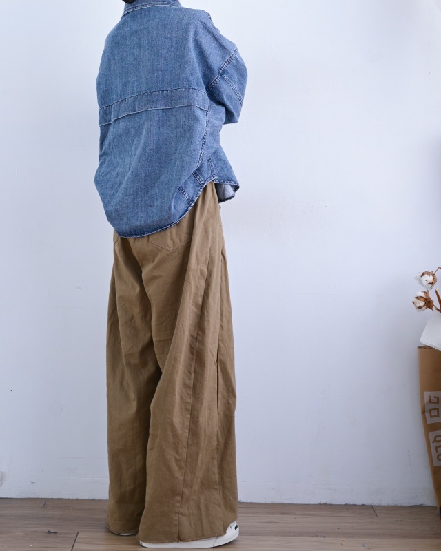 韓 背剪接牛仔外套 size