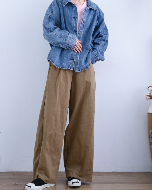 韓 背剪接牛仔外套 size