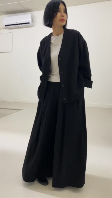 韓 V領大口袋外套 3色 size
