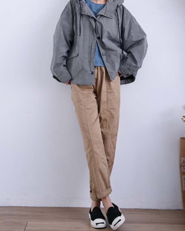 韓 小格文短版外套 size