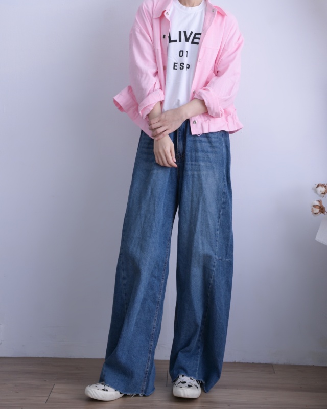 韓 棉麻下擺抽繩外套 4色 size
