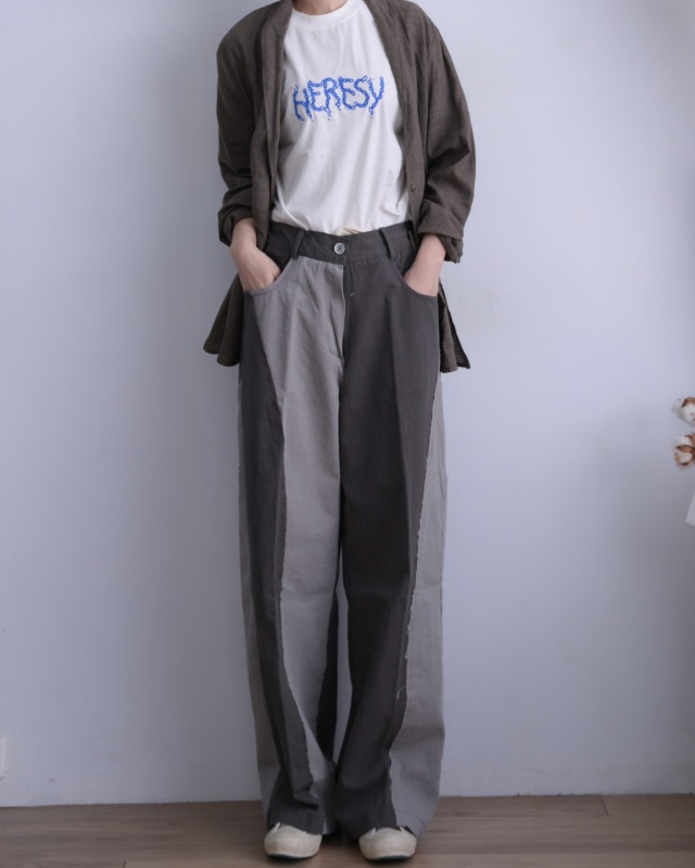韓 棉麻西裝外套 2色 size