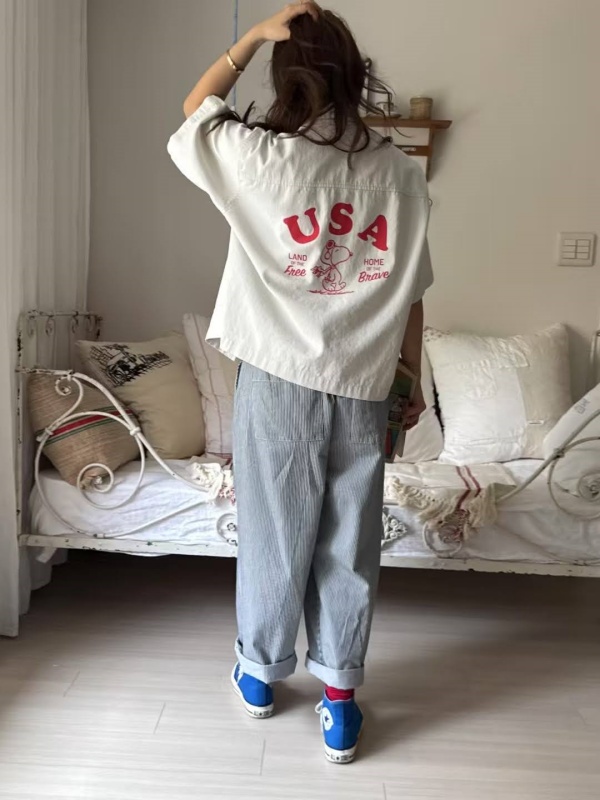 韓 USA短版外套 3色 size