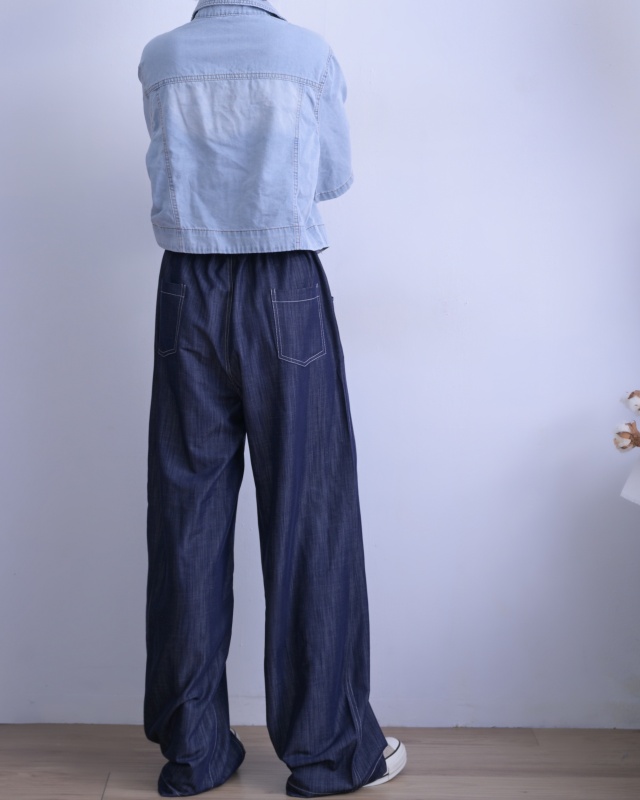 韓 短袖牛仔襯衫外套 size