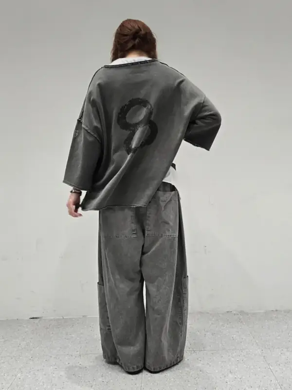 韓 背8寬版上衣  4色