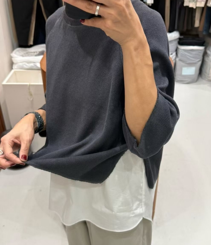 韓 假兩件上衣 2色 size