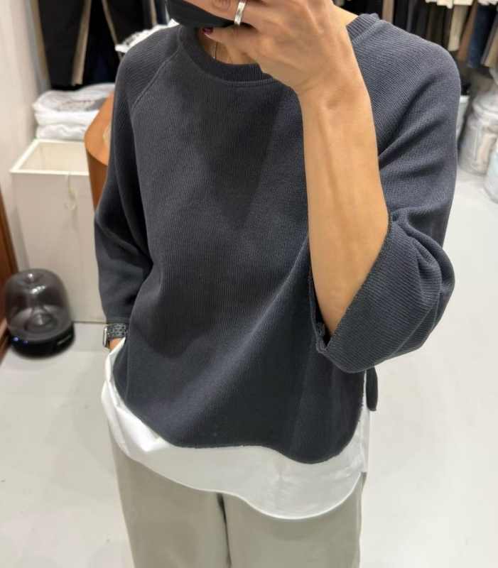 韓 假兩件上衣 2色 size