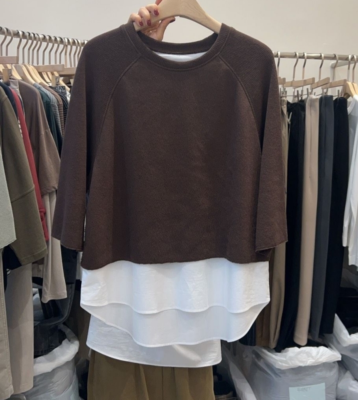 韓 假兩件上衣 2色 size