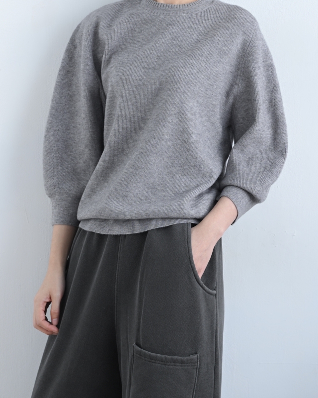 韓 圓領弧形針織上衣 4色 size