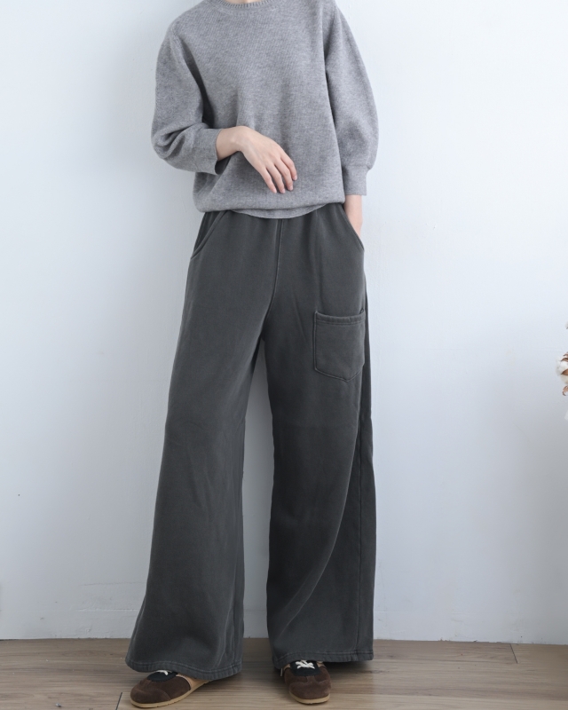 韓 圓領弧形針織上衣 4色 size