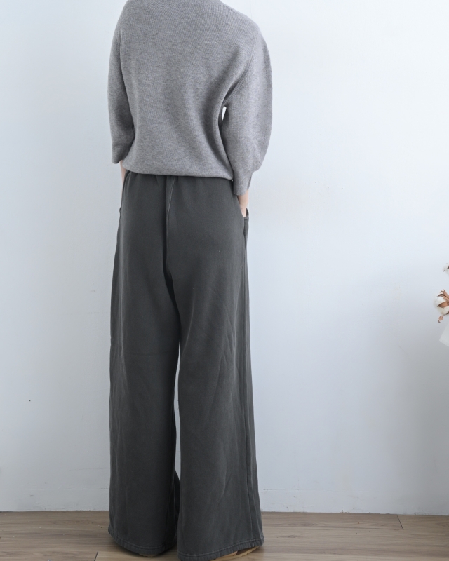 韓 圓領弧形針織上衣 4色 size