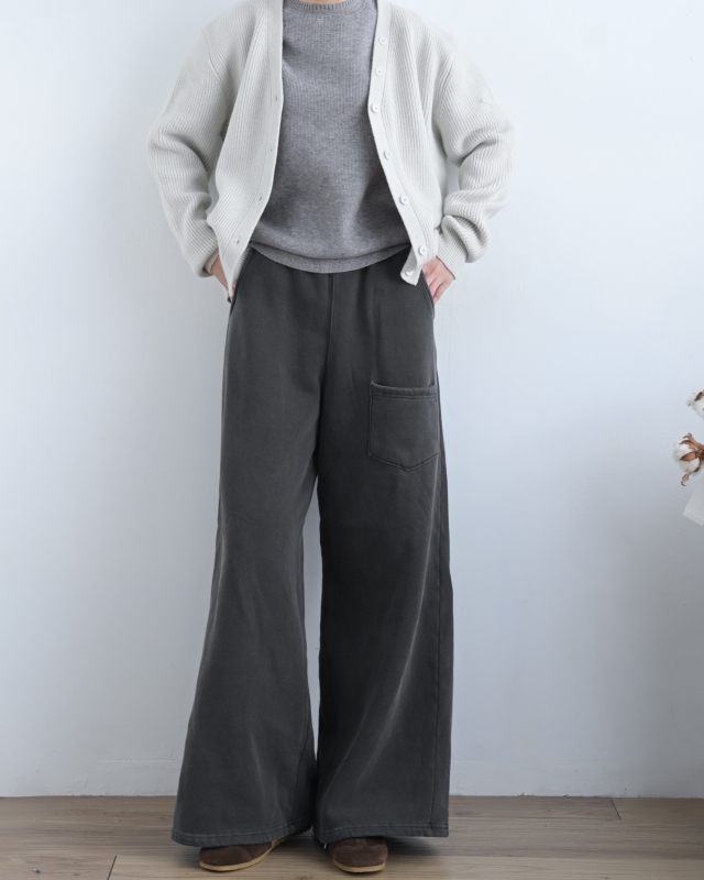 韓 圓領弧形針織上衣 4色 size